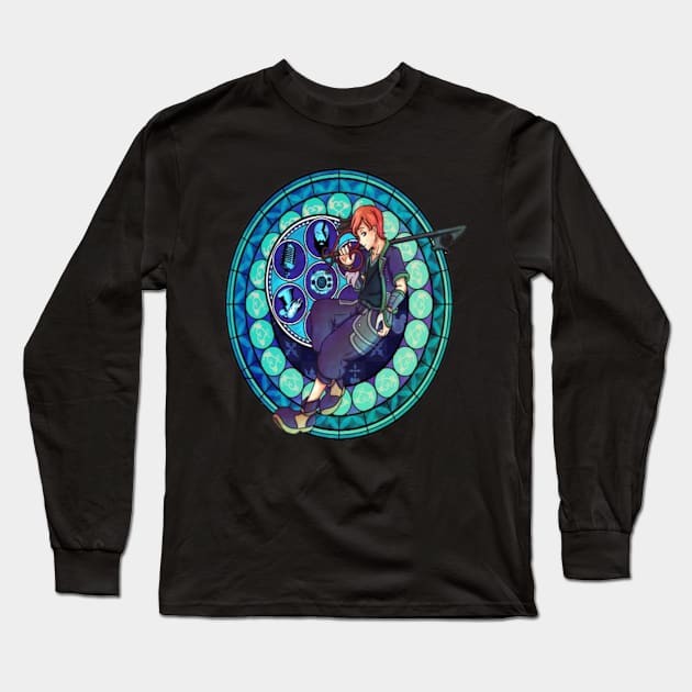 Stainglass HeartaZac Long Sleeve T-Shirt by HeartaZac Gaming Studios